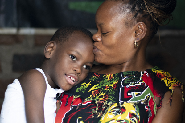 Doreen embracing her son, Jonathan